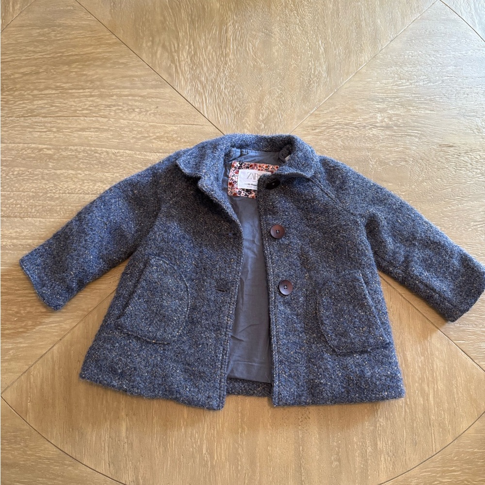Zara Kids Gray Pea Coat